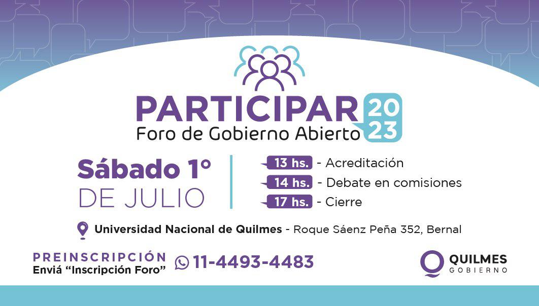EL MUNICIPIO DE QUILMES LANZA UN FORO DE GOBIERNO ABIERTO DE LA GESTIÓN DE MAYRA MENDOZA 1