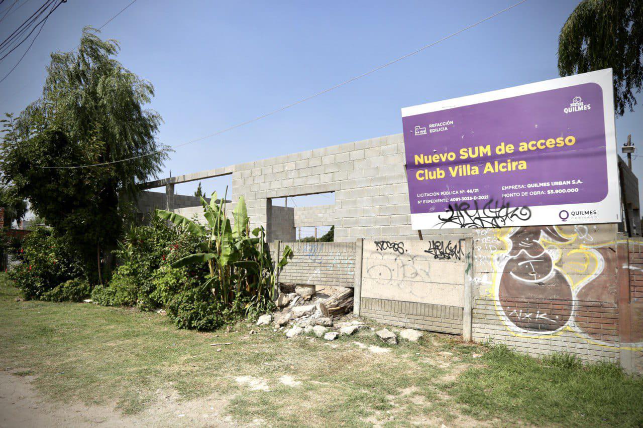 Avanzan las obras en el sum del club villa alcira 2