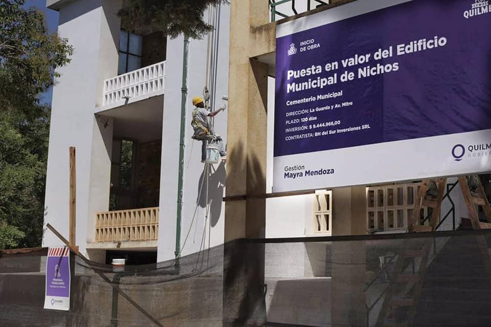 EL MUNICIPIO COMENZÓ CON LA OBRA DE REACONDICIONAMIENTO DEL EDIFICIO DE NICHOS DEL CEMENTERIO MUNICIPAL