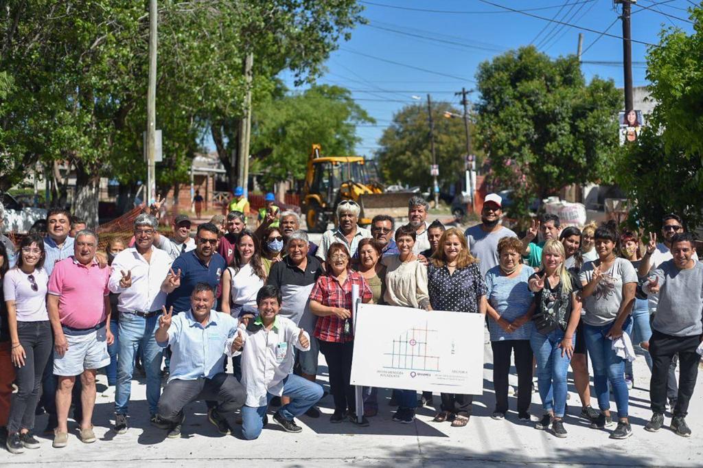 Mayra supervisó obras en el barrio La Unión Vecinal 4