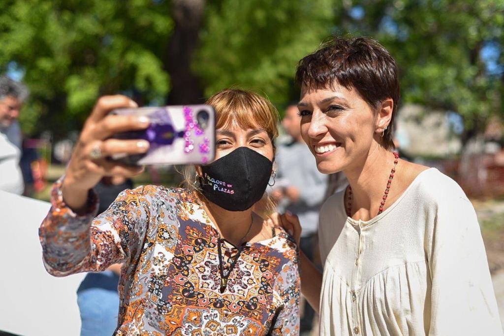 Mayra supervisó obras en el barrio La Unión Vecinal 2